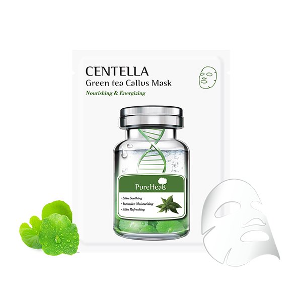 Odżywczo-energetyzująca maska do twarzy z wąkrotą azjatycką i komórkami macierzystymi zielonej herbaty